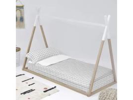 Saco Nórdico sem Encher HAPPYFRIDAY Vichy (90 x 200 cm - Algodão e Poliéster - Cinzento)
