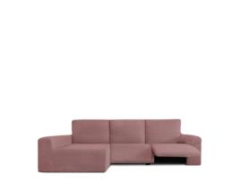 Capa para Sofá Chaise Longue Esquerda Bielástica EYSA (360 x 180 x 120 - Algodão - Rosa)