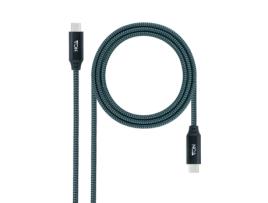 Cabo Nanocable USB 3.2 10.01.4301-L150-COMB/ USB Type-C Macho - USB Type-C Macho/ 1,5m/ Cinza e Preto