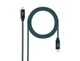 Cabo Nanocable USB 3.2 10.01.4302-COMB/ USB Type-C Macho - USB Type-C Macho/ 2m/ Cinza e Preto