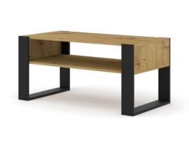 Mesa de Centro AKL FURNITURE PRIVATE Mondi (Bege e Preto - Madeira engenheirada - 100x50x47 cm)