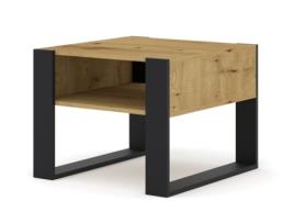 Mesa de Centro AKL FURNITURE PRIVATE Mondi (Bege e Preto - Madeira engenheirada - 60x60x47 cm)