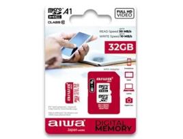 Cartão de memória Aiwa MSDC10 32GB microSD HC com adaptador/Classe 10/30MBs