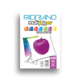 FABRIANO Papel Impressora A3 MultiPaper, 200 g/m², Branco,  250 Folhas