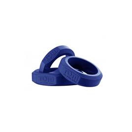 PACOTE COM 3 ANÉIS DE SILICONE AZUL PARA PÊNIS