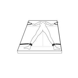 CONJUNTO DE RESTRIÇÕES DE CAMA PRETO