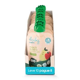 Pack Poupança Puré Maçã e Pêra Baby Wells 10 x 90 gr