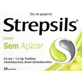 Strepsils Limão Sem Açúcar 24 pastilhas