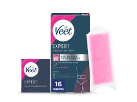 Bandas Cera Veet Expert Bikini Pele Normal 16un