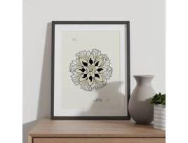 Póster Artemante NACNIC Pop. Mandala Flor Ilustrações artísticas modernas para decoração de interiores.