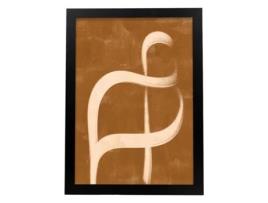 Póster NACNIC com Imagens Abstratas de Pinturas. Lig Of Art Exhibition. 'Abstract 11 Black Frame Branco Branco Frame Clear Wood Sem Quadro
