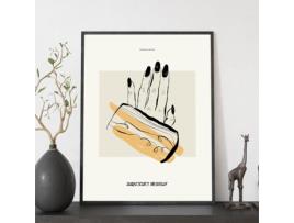 Póster Artemante NACNIC Pop. Forte ilustrações artísticas modernas para decoração de interiores.
