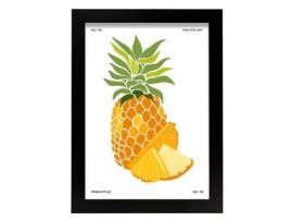 Póster Artemante NACNIC Pop. Abacaxi com ilustrações artísticas modernas fatiadas para decoração de interiores.