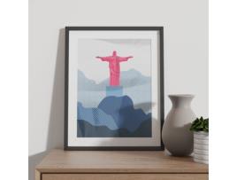 Póster Artemante NACNIC Pop. Cristo, o Redentor, ilustrações artísticas modernas para decoração de interiores.