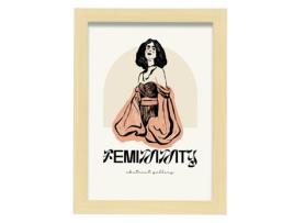 Póster Artemante NACNIC Pop. Ilustrações artísticas modernas da feminilidade para decoração de interiores.