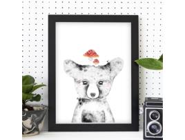 Póster NACNIC Fox de Infantil Infantil com Cogumelos Infantis