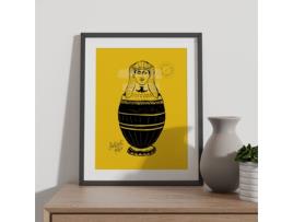 Póster Artemante NACNIC Pop. Ilustrações artísticas modernas do faraó para decoração de interiores.