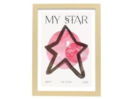 Póster Artemante NACNIC Pop. Minha estrela ilustrações artísticas modernas para decoração de interiores.