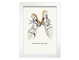 Póster Artemante NACNIC Pop. O sapato chuta ilustrações artísticas modernas para decoração de interiores.