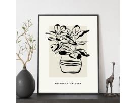 Póster Artemante NACNIC Pop. Ilustrações artísticas modernas da planta de borracha para decoração de interiores.