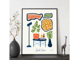 Póster Artemante NACNIC Pop. Rest House Ilustrações artísticas modernas para decoração de interiores.