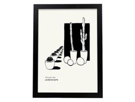 Póster NACNIC Pop Art Abstracto Cactus Mediano en Maceta (A3)