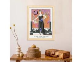 Póster NACNIC Vintage Model 007. com As Ilustrações Art Decó de George Barbier.