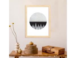 Póster NACNIC Dibã Nórótico Dibã, Calsa. Luna Luna e Montanha ± 2, Ilustrados com Ciclos e Formas