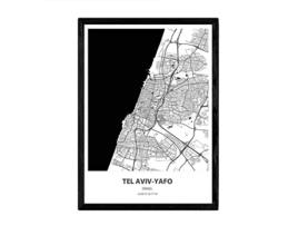 Póster NACNIC con mapa de Tel Aviv Yafo Israel (A3)