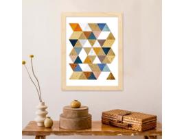 Póster NACNIC de Dibunojo de Geometria Colorida. O Outono Geométrico da Ligsina 3, Ilustrado com Formas e Figuras Cheias de Cor.