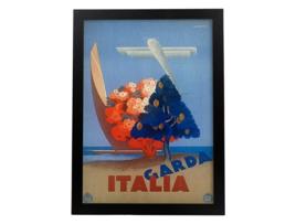 Póster NACNIC Vintage da França e Itália. Viajar para as arquibancadas.