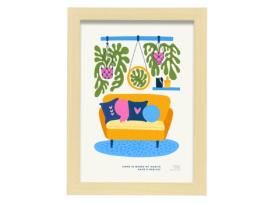 Póster Artemante NACNIC Pop. House é onde meus hábitos ilustrações artísticas modernas para decoração de interiores.