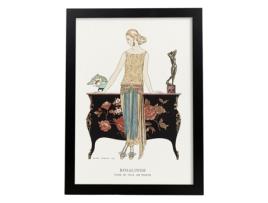 Póster NACNIC Modelo Vintage 060. com As Ilustrações Art Decó de George Barbier