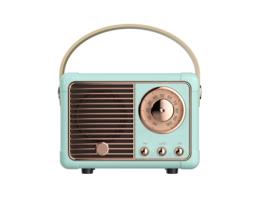 Coluna Bluetooth RCDA Retrô Vintage Sem Fio Portáteis Azul