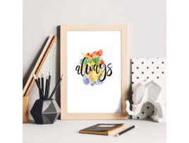 Póster NACNIC com Mensagens Felizes Coloridas.