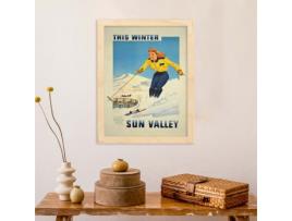 Póster NACNIC Vintage de Amatica. Neve no Valle del Sol.