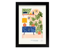 Póster Artemante NACNIC Pop. A casa é um sentimento ilustrações artísticas modernas para a decoração de interiores.
