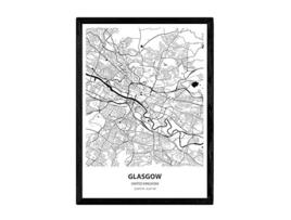 Póster NACNIC con mapa de Glasgow Reino Unido (A3)