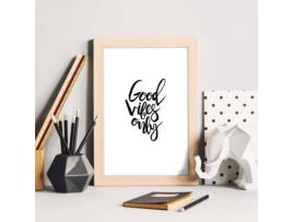 Póster NACNIC com Felizes Mensagens em Preto e Branco.