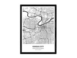 Póster NACNIC con mapa de Kansas City USA (A3)