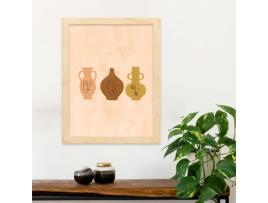 Plant Abstract Images Poster. Desenhos Em Tons e Terras Claras. 'Aquarela 14'.