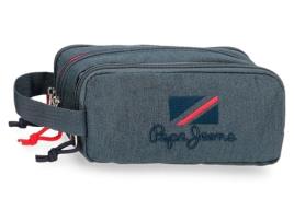 Estojo Triplo PEPE JEANS (9 x 10 x 22 - Poliéster - Azul)
