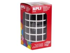 Autocolantes APLI em Rolo Quadrados Ø15Mm Preto
