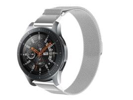  - Bracelete Pulseira Milanese Mesh para Garmin Fenix 7 Standard Edition Prata