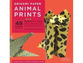 Livro origami paper - animal prints - 8 1/4" - 49 sheets de edited by tuttle publishing (inglês)