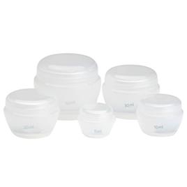 Conjunto de 5 frascos cosméticos