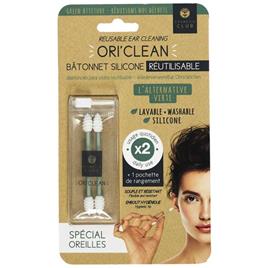 Conjunto de 2 cotonetes de ouvido reutilizáveis