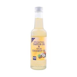 óleo combinado de óleo de Castor 100% natural e óleo de Coco Virgen 250 ml