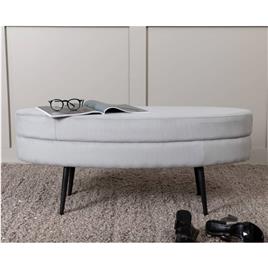 Venture Home Otomana Otto 100x40x41 cm bombazina preto e cinzento