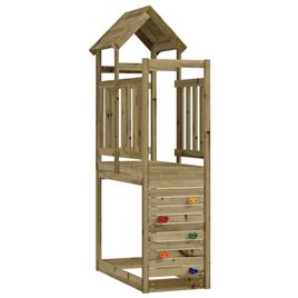 vidaXL Torre brincar c/ parede escalar 53x110,5x214cm pinho impregnado
